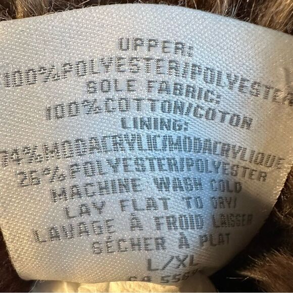 Restoration Hardware Luxurious Faux Fur Lined Bootie Slippers Size L/XL With Bag - Picture 8 of 8